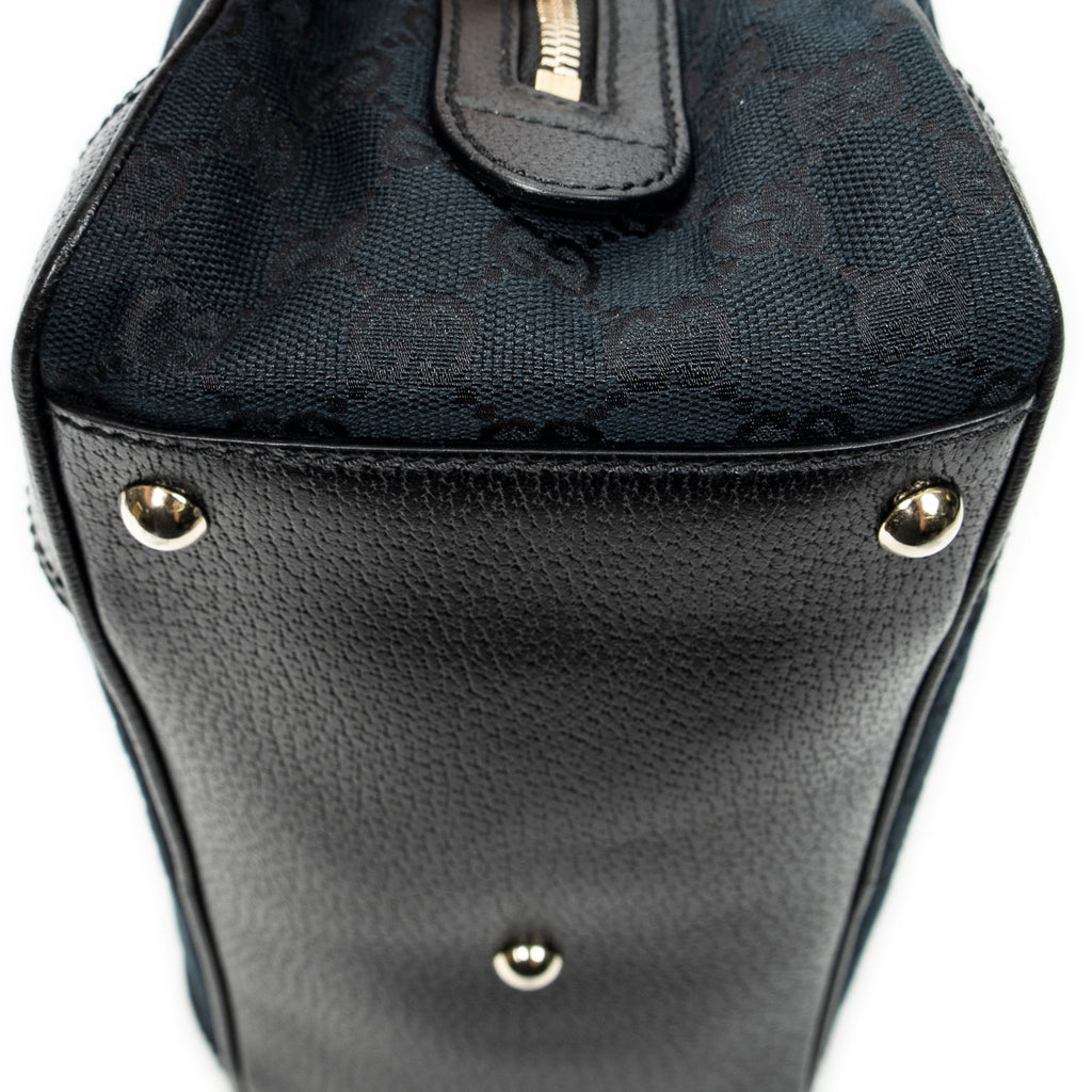 Shoulder Bag Web Princy Boston Black Monogrammed Canvas