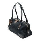 Shoulder Bag Web Princy Boston Black Monogrammed Canvas