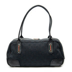 Shoulder Bag Web Princy Boston Black Monogrammed Canvas
