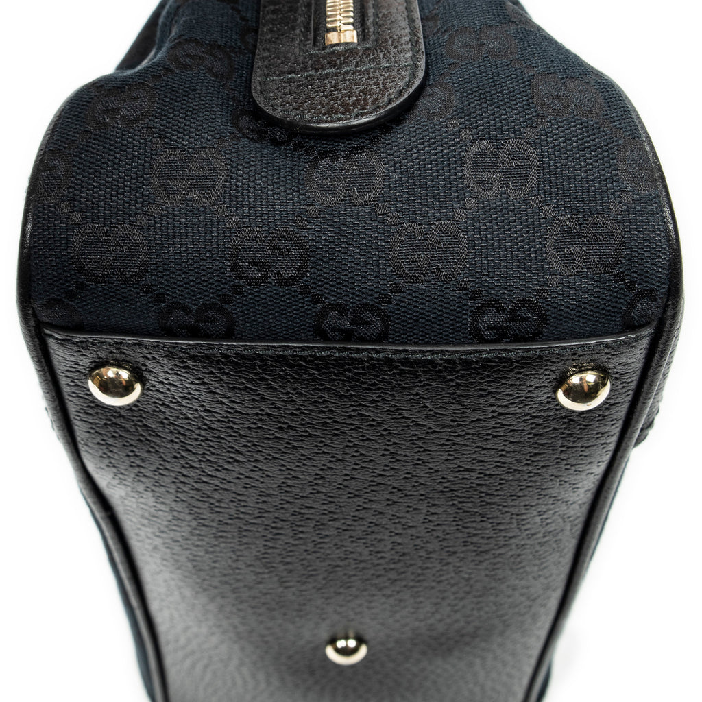 Shoulder Bag Web Princy Boston Black Monogrammed Canvas