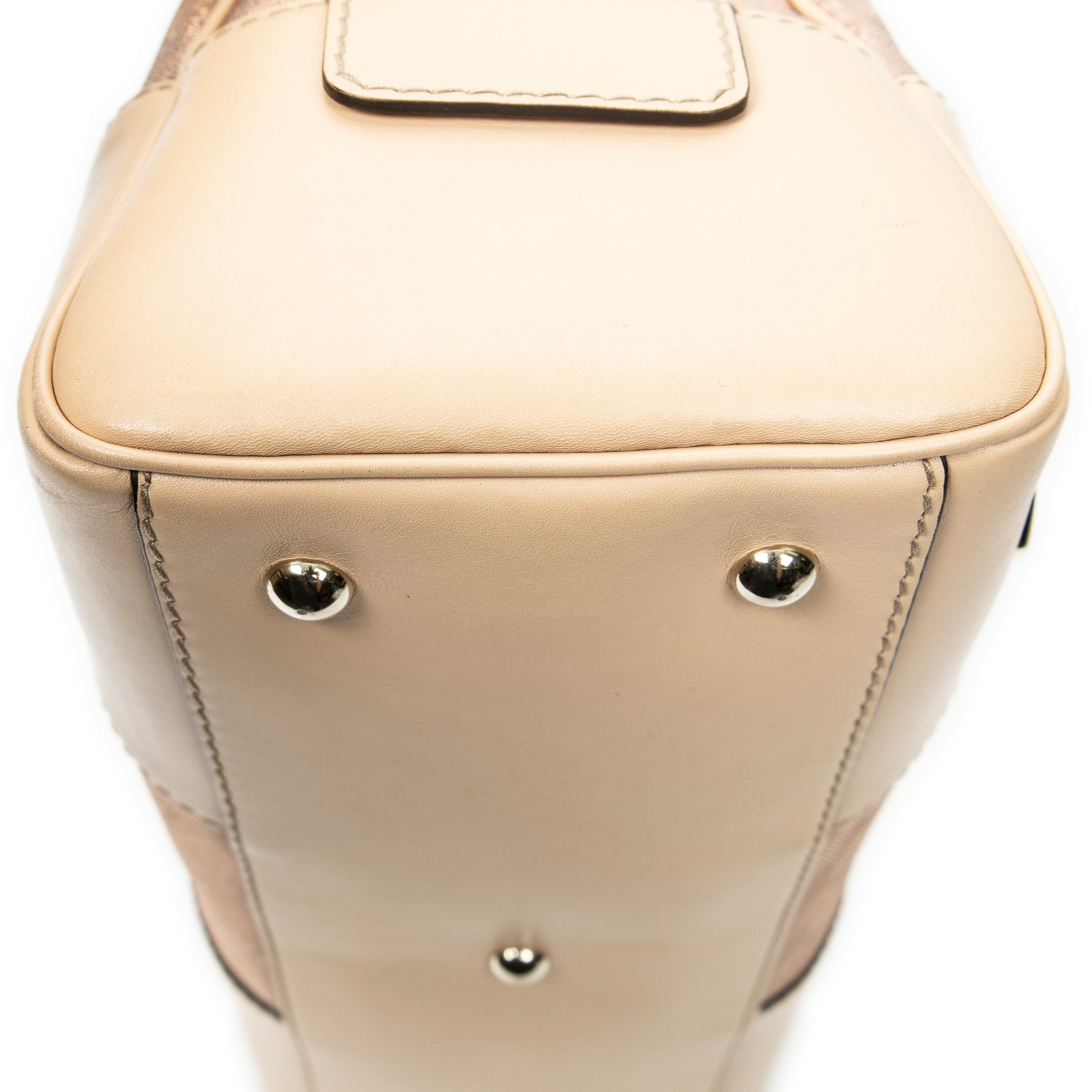 Handbag Lovely Heart Boston Light Pink Monogrammed Canvas