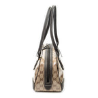 Shoulder Bag Web Princy Boston Brown Monogrammed Crystal Coated Canvas