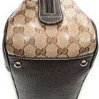 Shoulder Bag Web Princy Boston Brown Monogrammed Crystal Coated Canvas