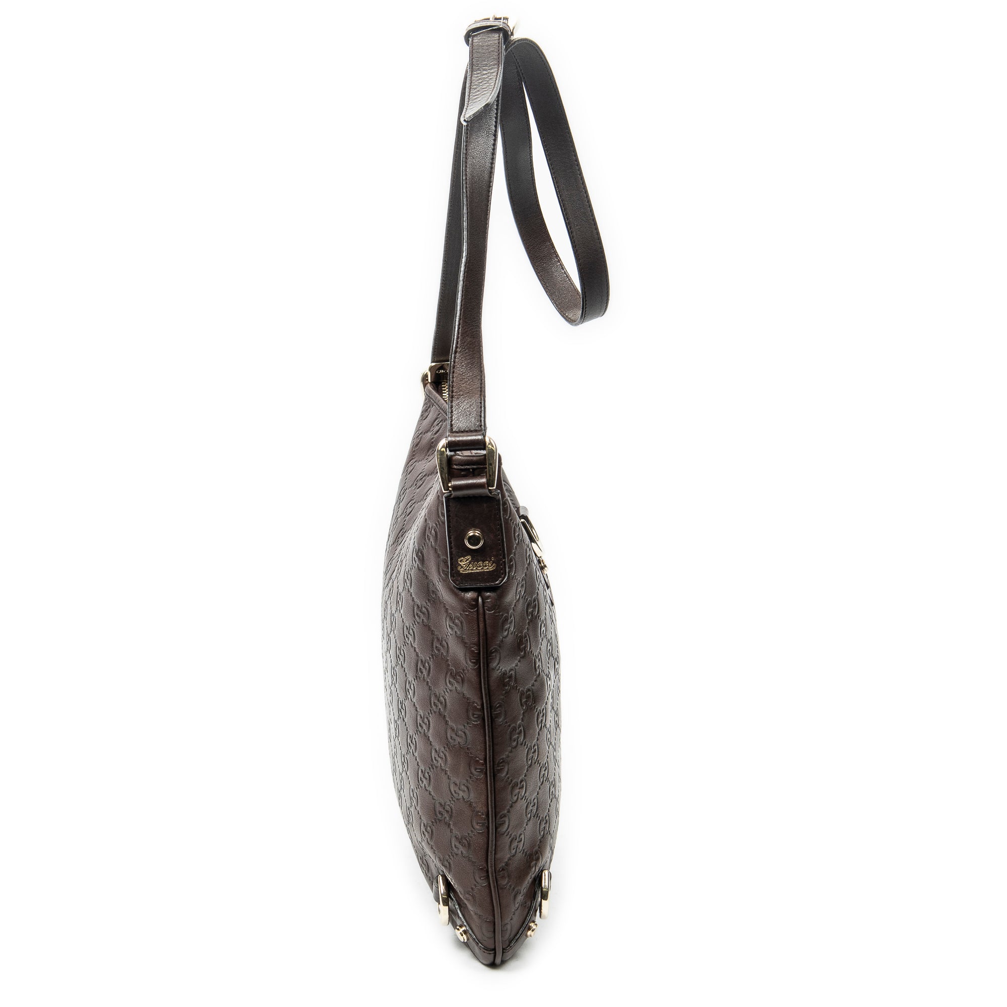 Shoulder Bag Abbey Crossbody Dark Brown Guccissima Leather