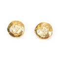 Earrings CC Round Clip On Earrings Gold Gold Plated
