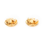 Earrings CC Round Clip On Earrings Gold Gold Plated