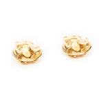 Earrings CC Round Clip On Earrings Gold Gold Plated