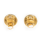 Earrings CC Round Clip On Earrings Gold Gold Plated