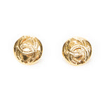 Earrings CC Round Clip On Earrings Gold Gold Plated