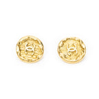 Earrings CC Round Clip On Earrings Gold Gold Plated