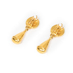 Earrings CC Pendant Clip On Earrings Gold Gold Plated