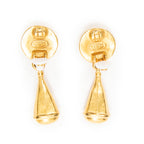 Earrings CC Pendant Clip On Earrings Gold Gold Plated