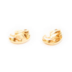 Earrings CC Oval Clip On Earrings Gold Gold Plated
