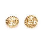 Earrings CC Round Clip On Earrings Gold Gold Plated