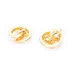Earrings CC Round Clip On Earrings Gold Gold Plated