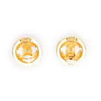 Earrings CC Round Clip On Earrings Gold Gold Plated