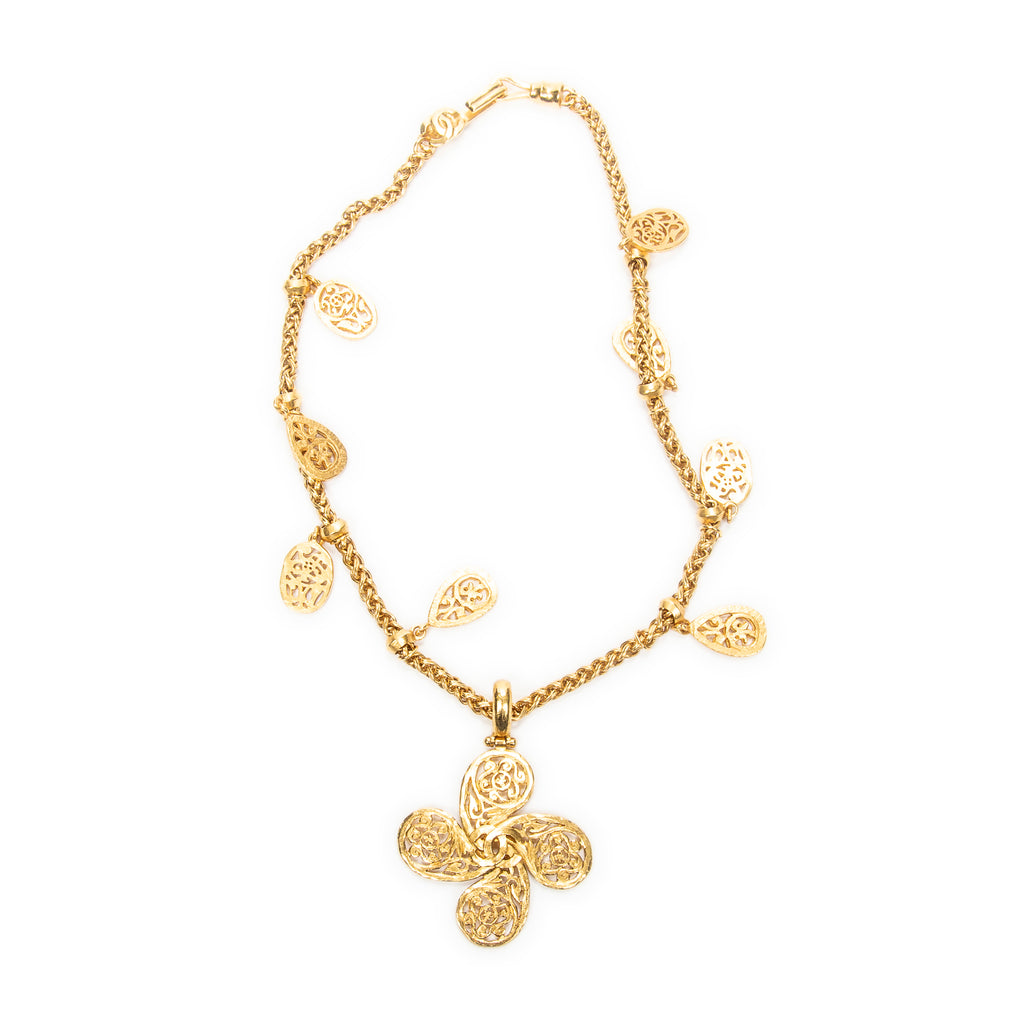 Necklace CC Paisley Pendant Necklace Gold Gold Plated