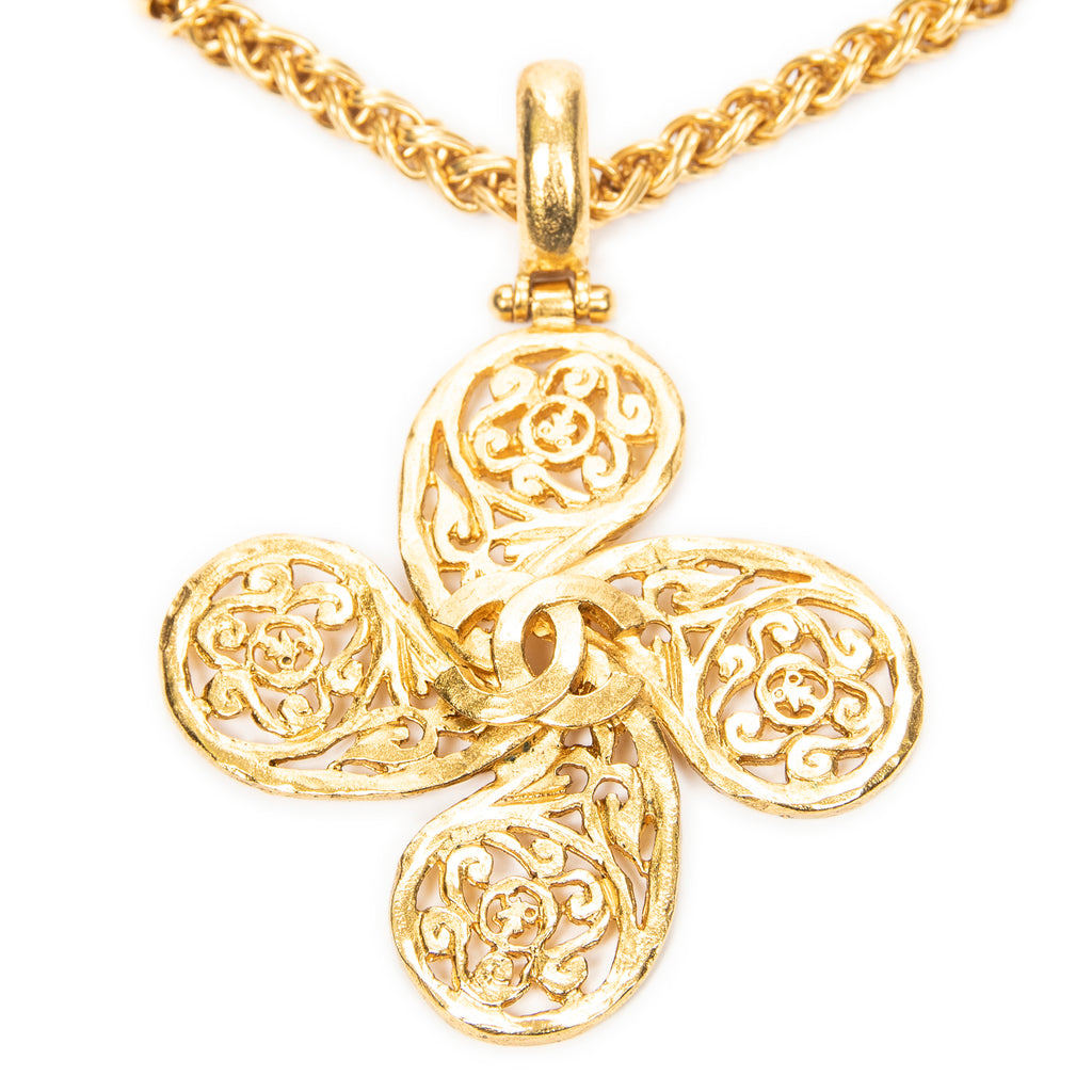 Necklace CC Paisley Pendant Necklace Gold Gold Plated