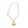 Necklace CC Bag Charm Pendant Chain Necklace Gold Gold Plated