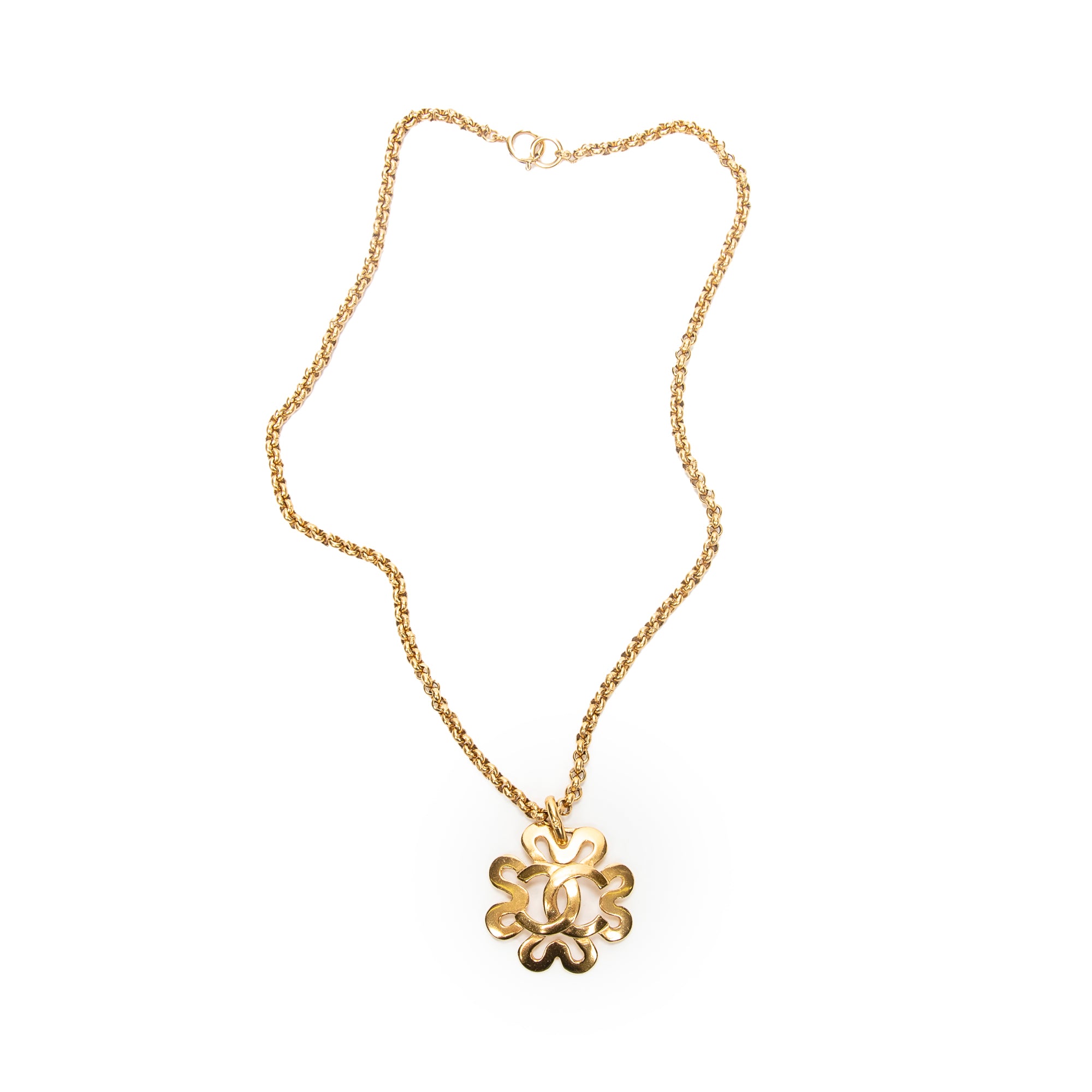 Necklace CC Pendant Chain Necklace Gold Gold Plated