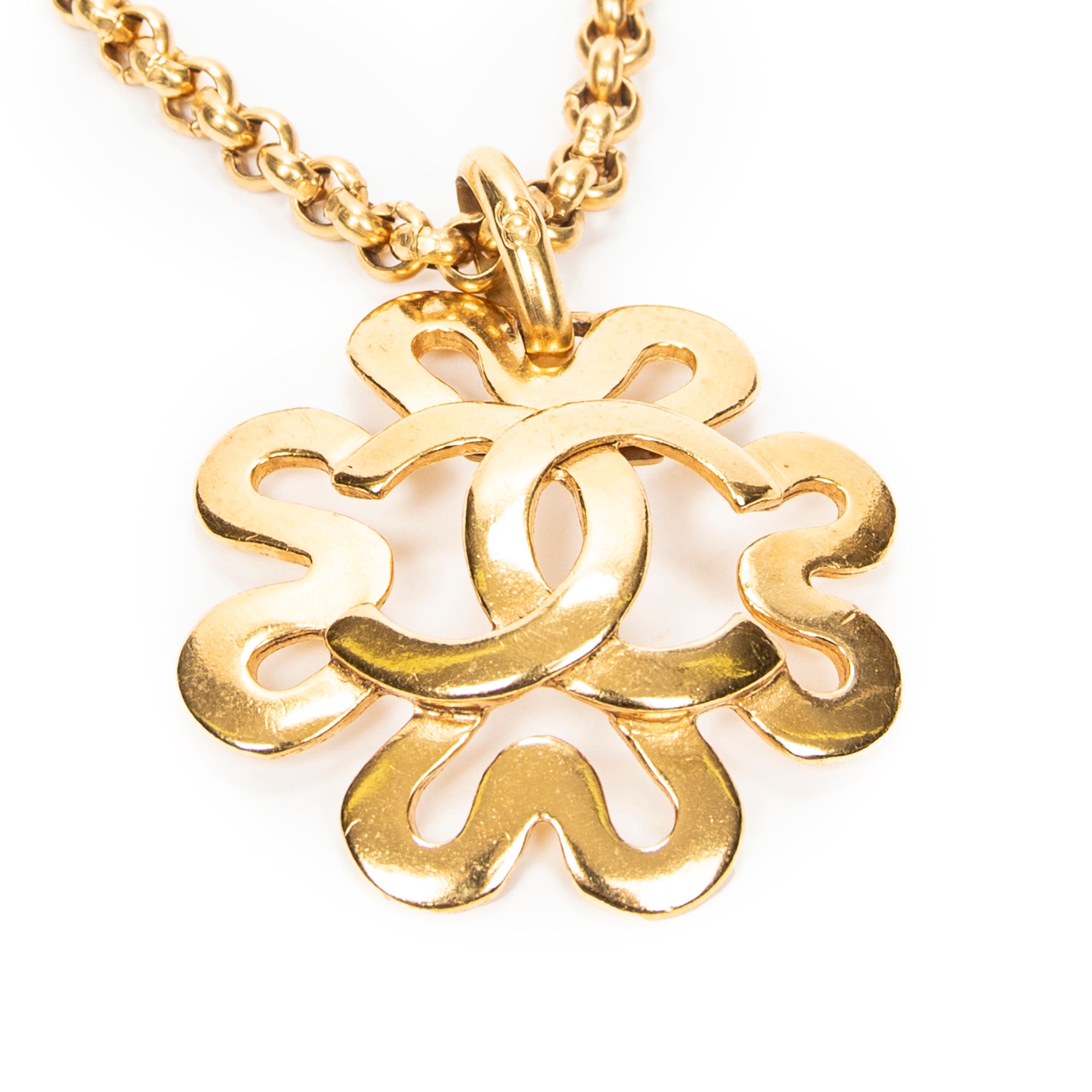 Necklace CC Pendant Chain Necklace Gold Gold Plated