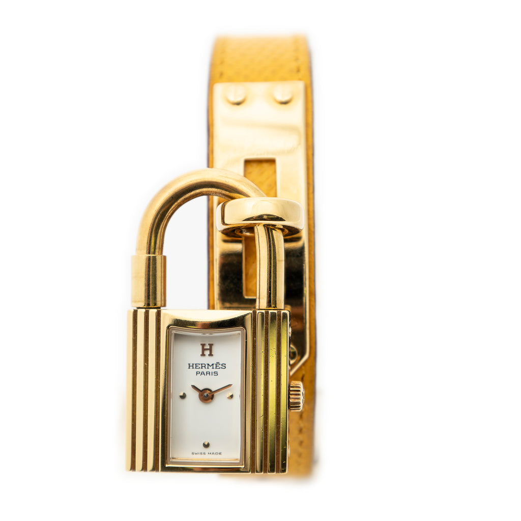 Watch Kelly Watch Yellow Courchevel Leather