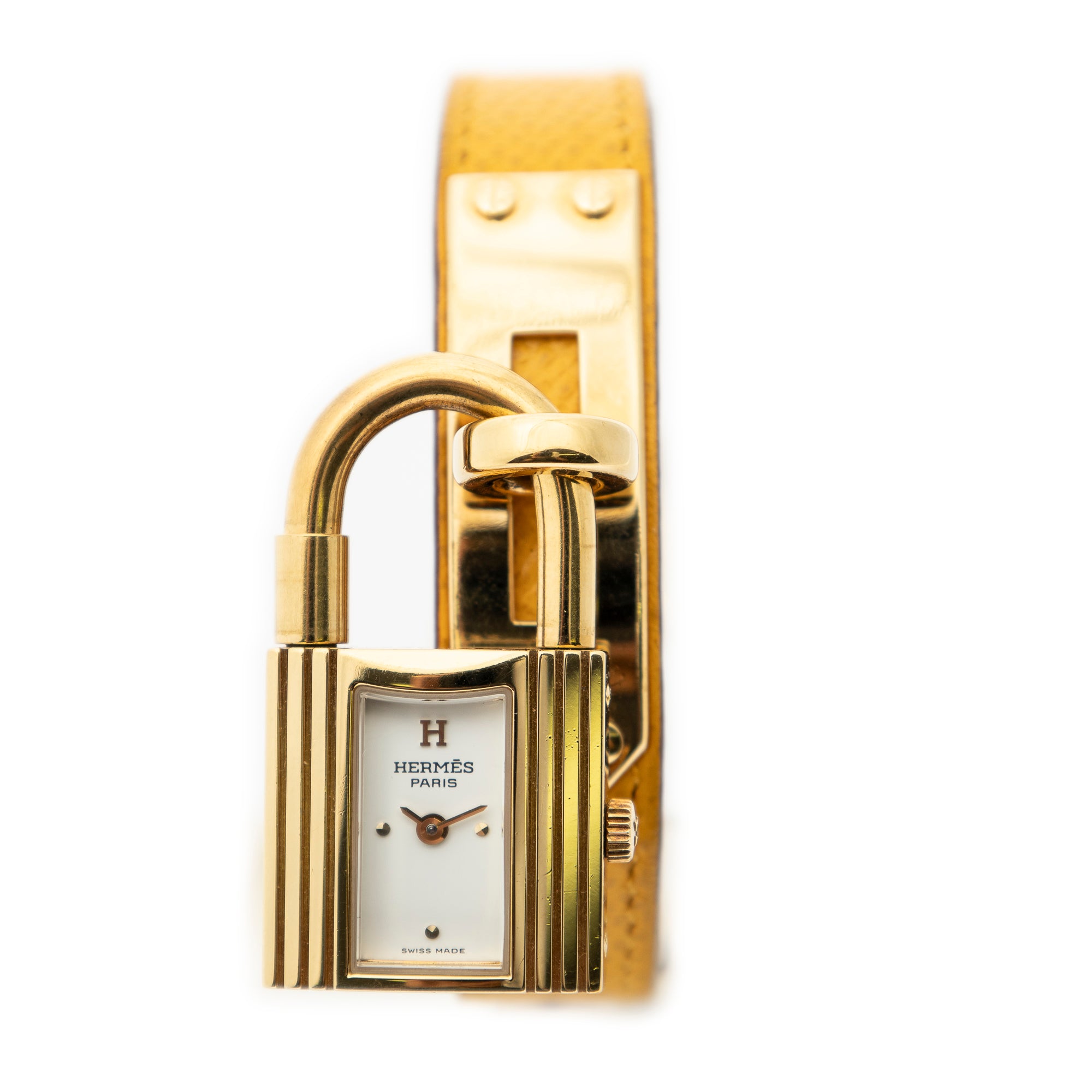 Watch Kelly Watch Yellow Courchevel Leather