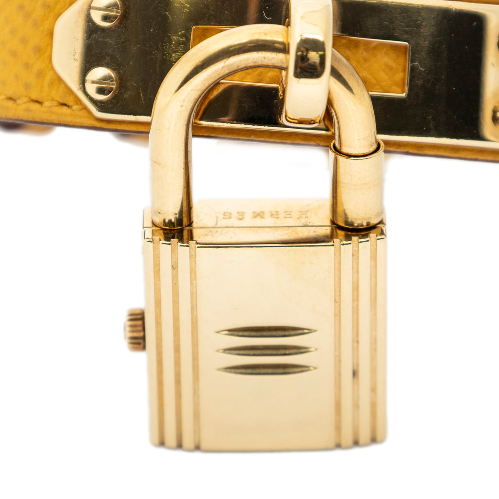 Watch Kelly Watch Yellow Courchevel Leather