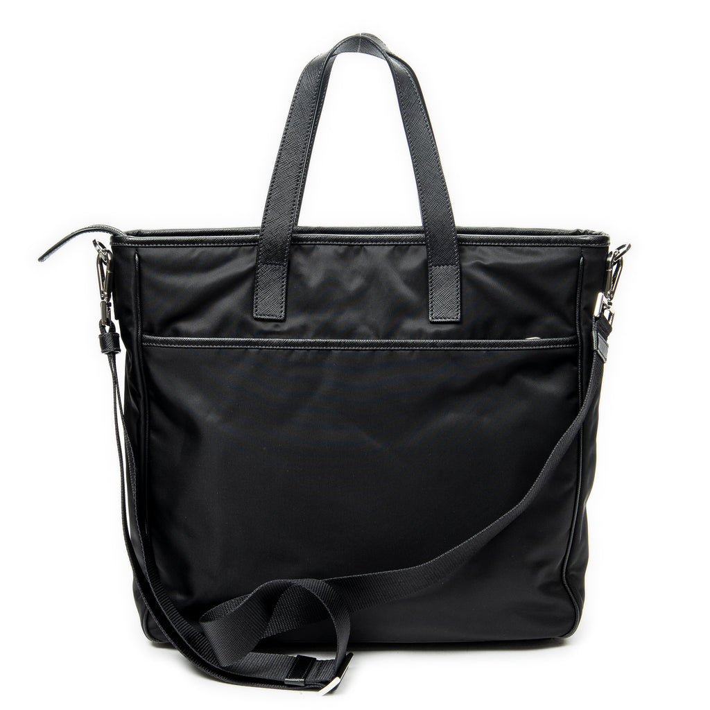 Shoulder Bag Convertible Business Bag Black Nylon Canvas