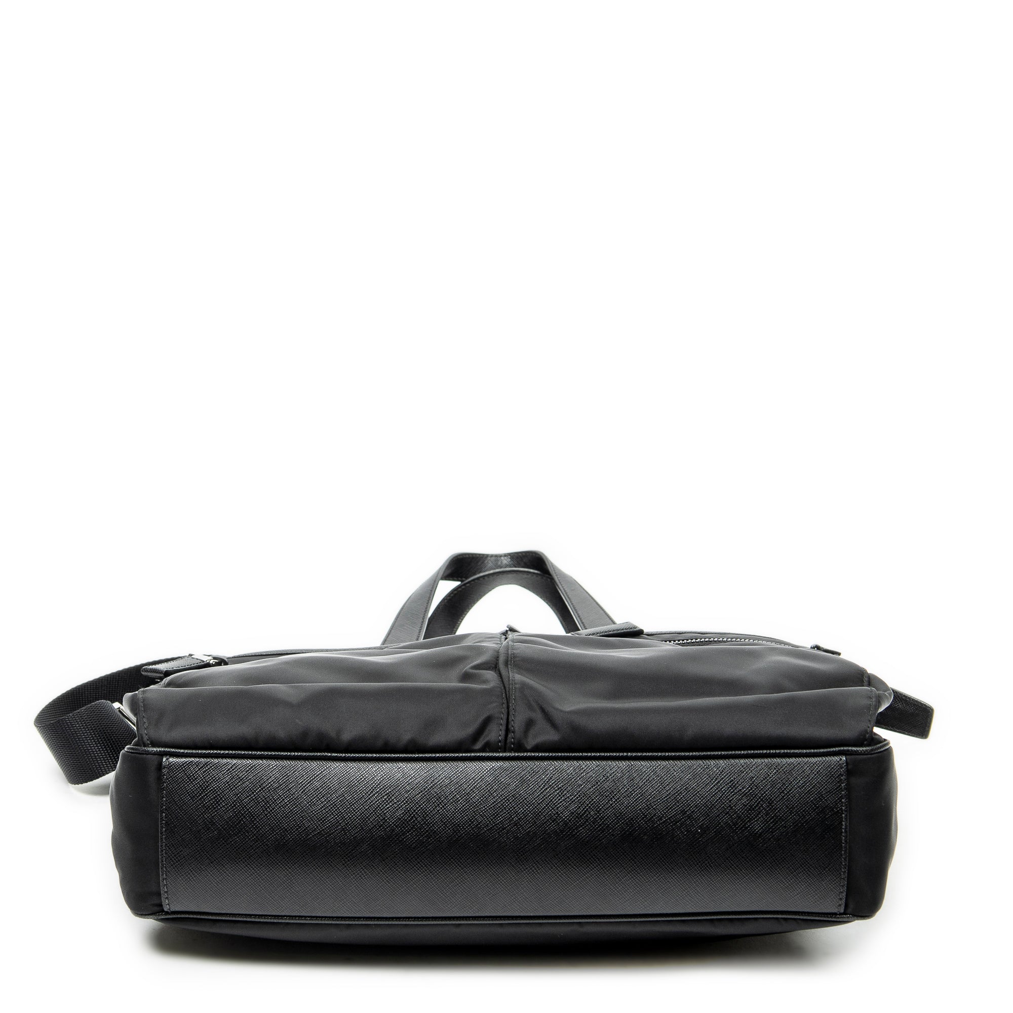 Shoulder Bag Convertible Business Bag Black Nylon Canvas