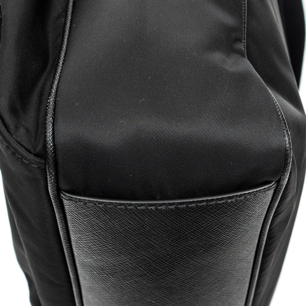 Shoulder Bag Convertible Business Bag Black Nylon Canvas