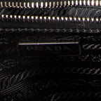 Shoulder Bag Chain Flap Crossbody Black Nylon Canvas