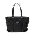 Shoulder Bag Zip Shopping Tote Black Nylon Canvas