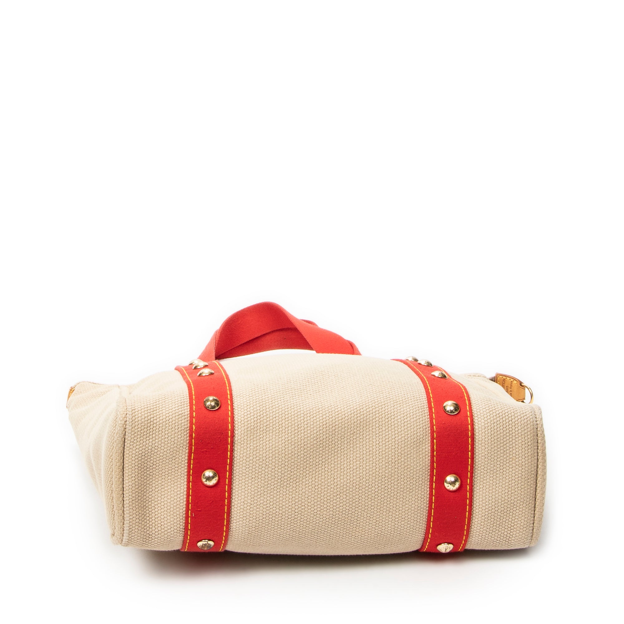 Shoulder Bag Antigua Cabas MM Beige Woven Canvas