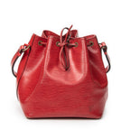 Shoulder Bag Noe Black Stitching PM Red Epi
