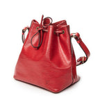 Shoulder Bag Noe Black Stitching PM Red Epi