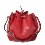 Shoulder Bag Noe Black Stitching PM Red Epi