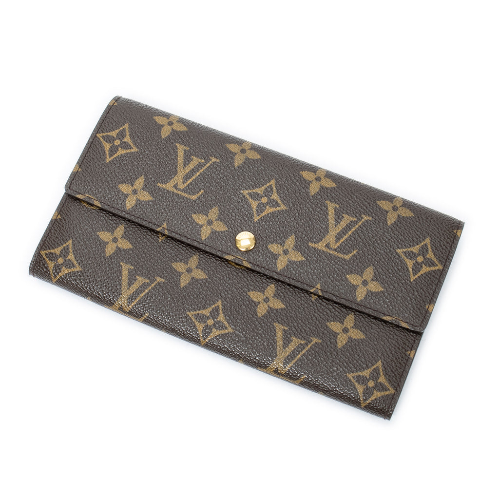 Wallet Porte-Monnaie Credit Brown Monogram Canvas