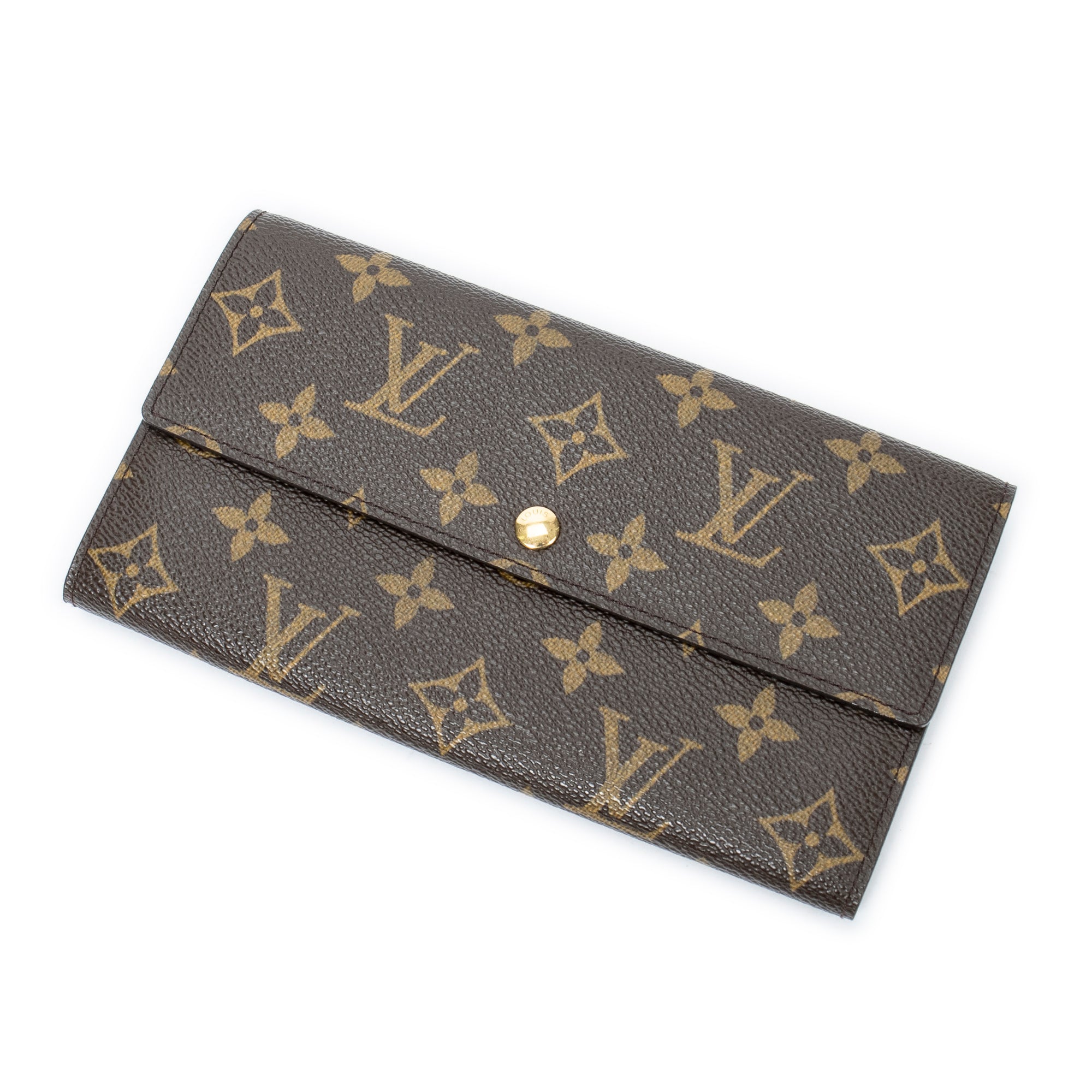 Wallet Porte-Monnaie Credit Brown Monogram Canvas