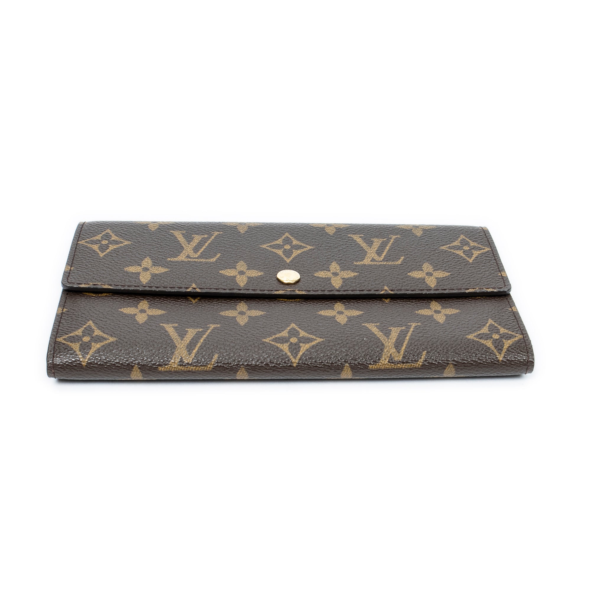 Wallet Porte-Monnaie Credit Brown Monogram Canvas