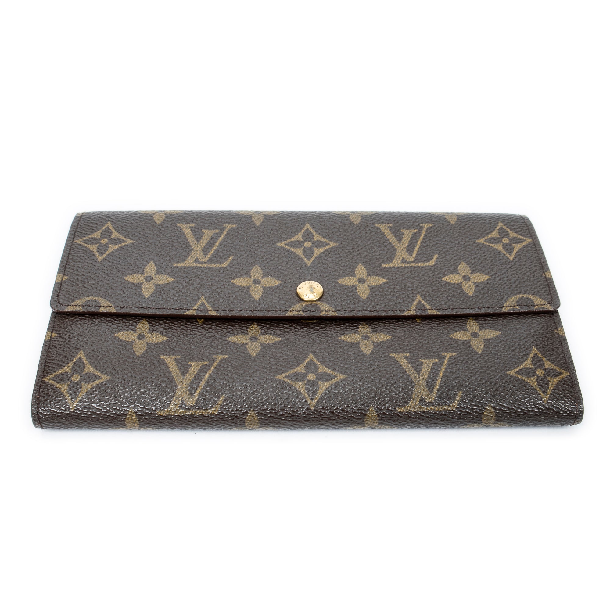 Wallet Porte-Monnaie Credit Brown Monogram Canvas