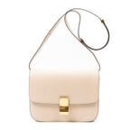 Shoulder Bag Medium Classic Box Crossbody Beige Goatskin Leather