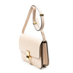 Shoulder Bag Medium Classic Box Crossbody Beige Goatskin Leather