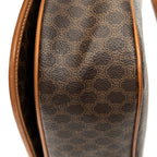 Shoulder Bag Vintage Flap Crossbody Brown Macadam Coated Canvas