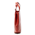 Handbag Vintage Open Tote Red Grained Leather