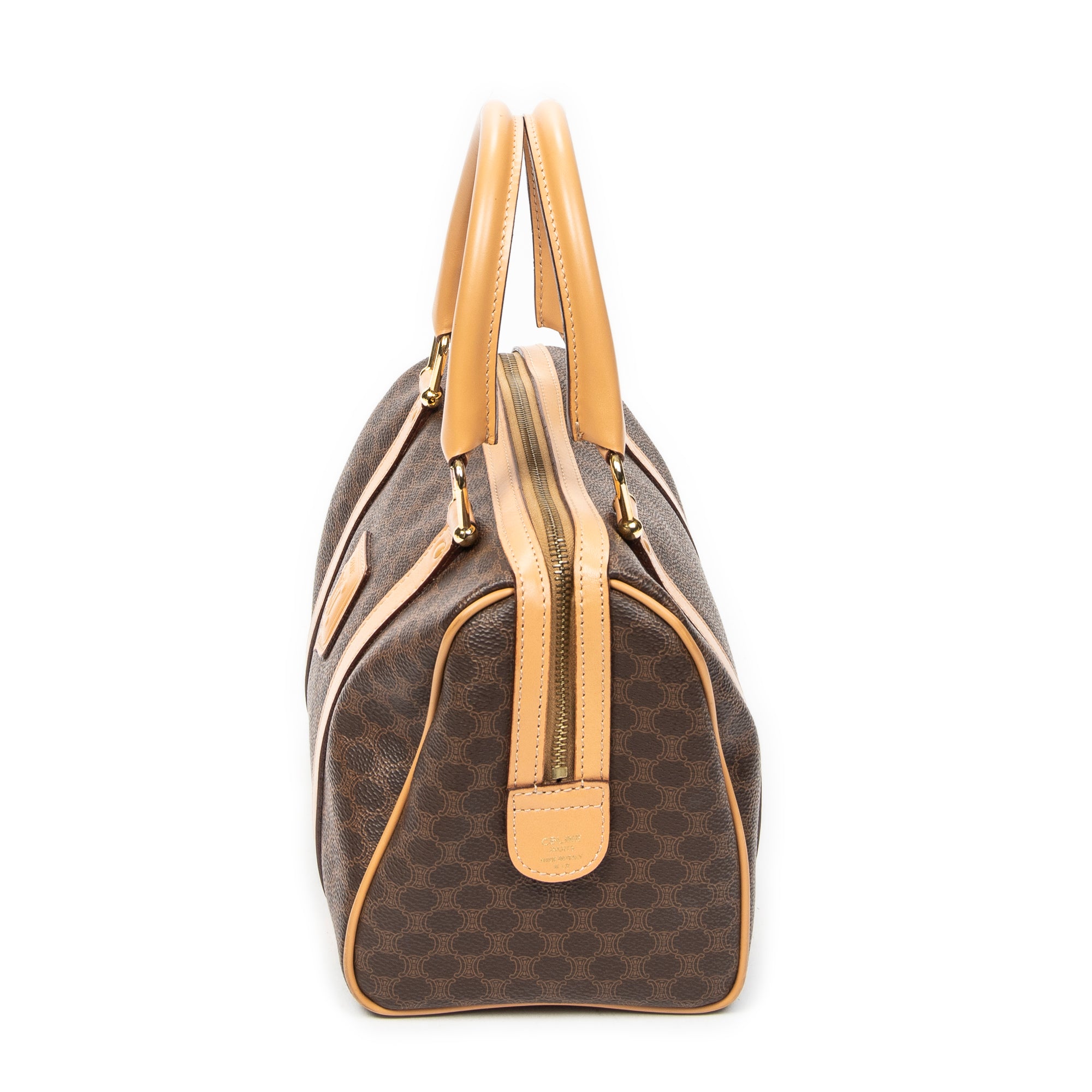 Shoulder Bag Mini Boston Brown Macadam Coated Canvas