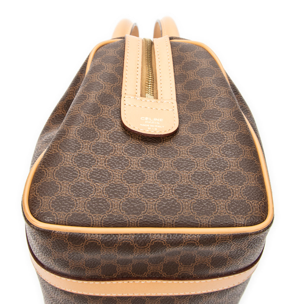 Shoulder Bag Mini Boston Brown Macadam Coated Canvas
