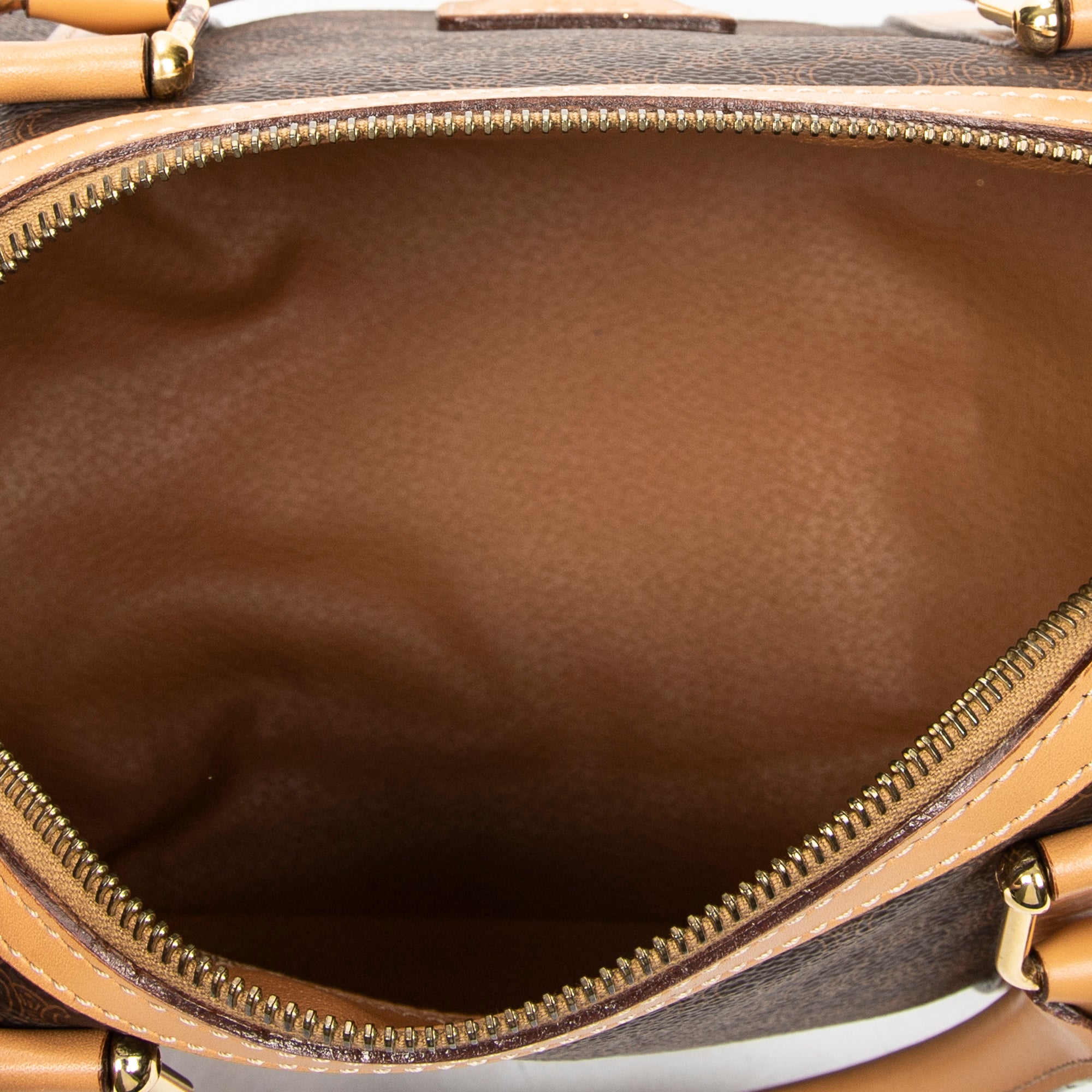 Shoulder Bag Mini Boston Brown Macadam Coated Canvas