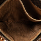 Shoulder Bag Vintage Bucket Tote Brown Macadam Coated Canvas