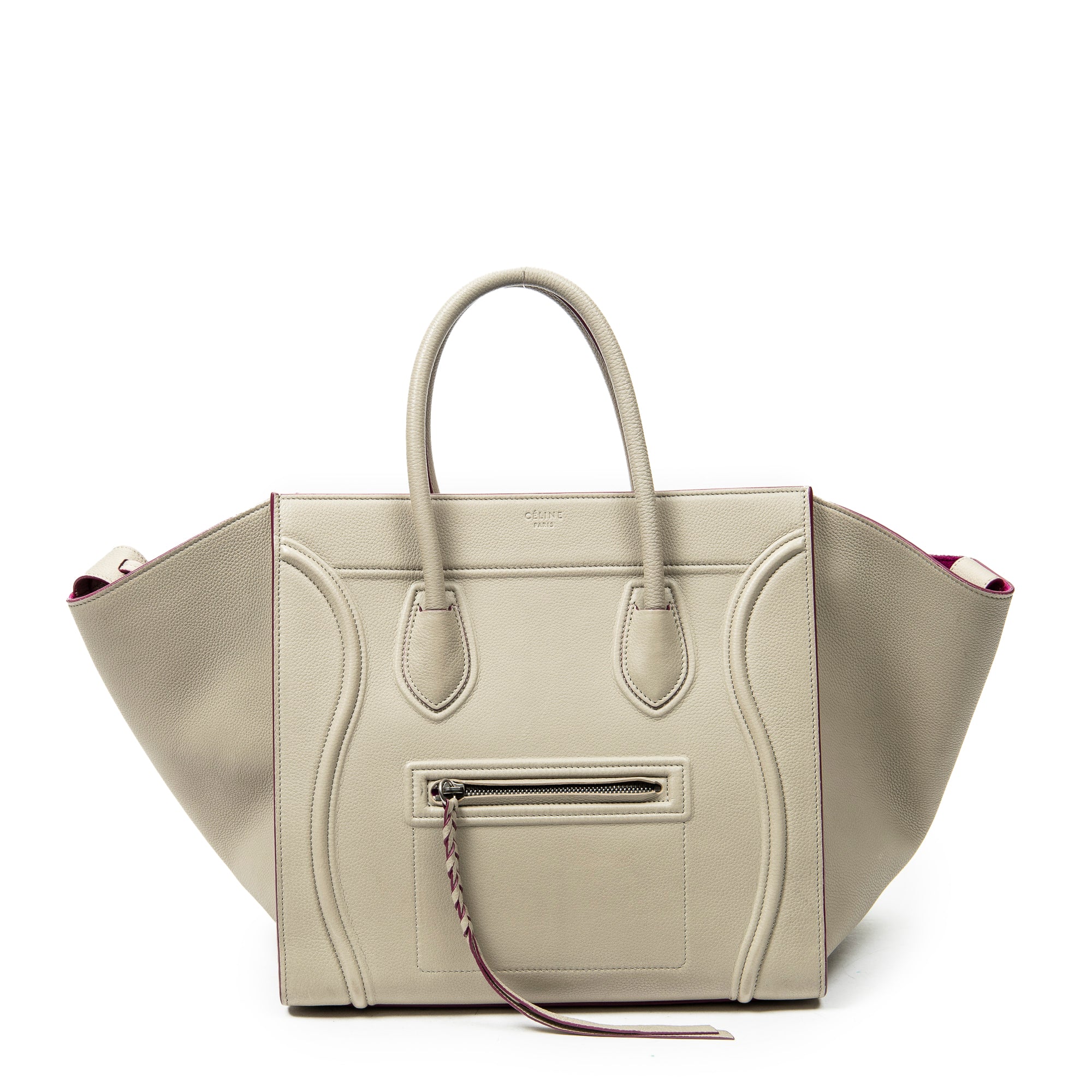 Handbag Medium Phantom Beige Calfskin Leather
